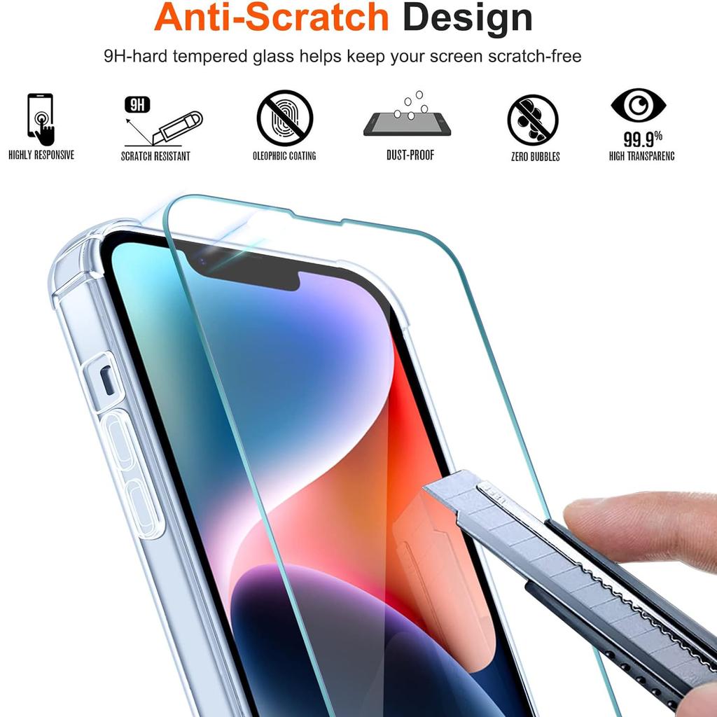 3 шт. Прозрачная защитная пленка на весь экран для iPhone 6 7 8 Plus X Xs Max XR Закаленное стекло для iPhone 11 12 13 14 15 Pro Max Mini