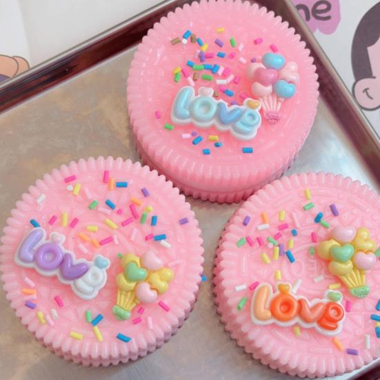 1/2Pcs Sandwich Cookie Squeeze Toy Stress Relief Biscuit Sensory Pinch Toy Kids Teens Adults Soft TPR Simulation Food Fidget Toy