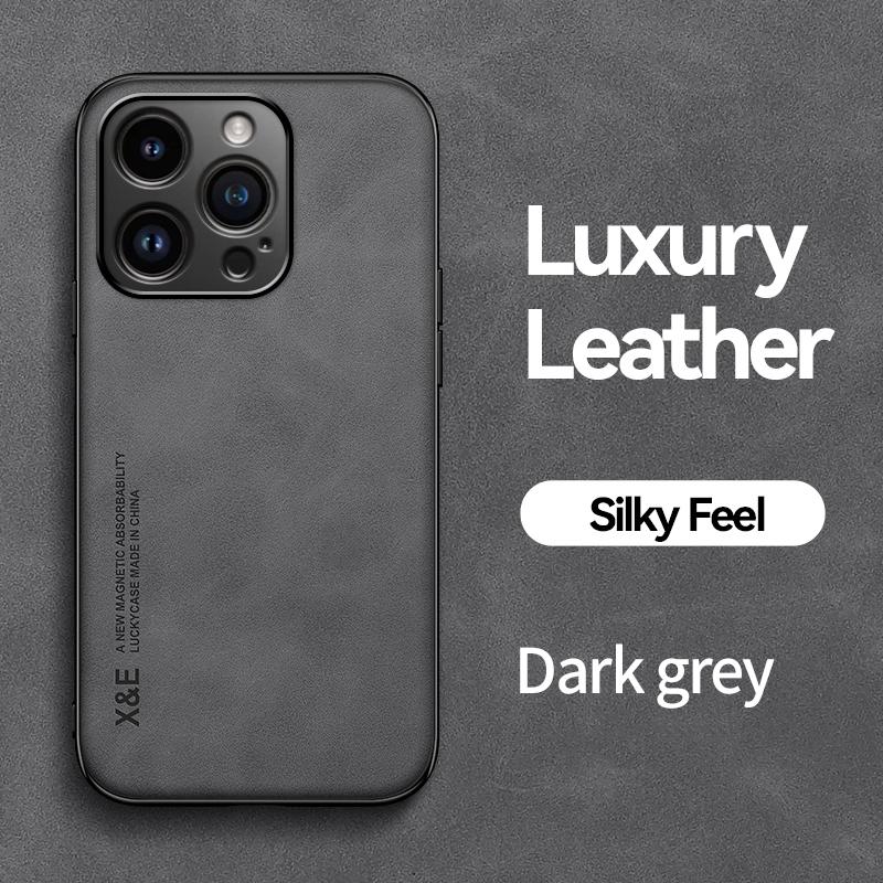 KEYSION Роскошный кожаный чехол для iPhone 15 Pro Max 15 Plus, силиконовый + противоударный чехол из поликарбоната для iPhone 14 13 12 11 Pro Max