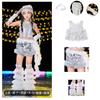 Girls Hip Hop Dance Outfit Jazz Performance Set Kids Cool Streetwear Stage Show
