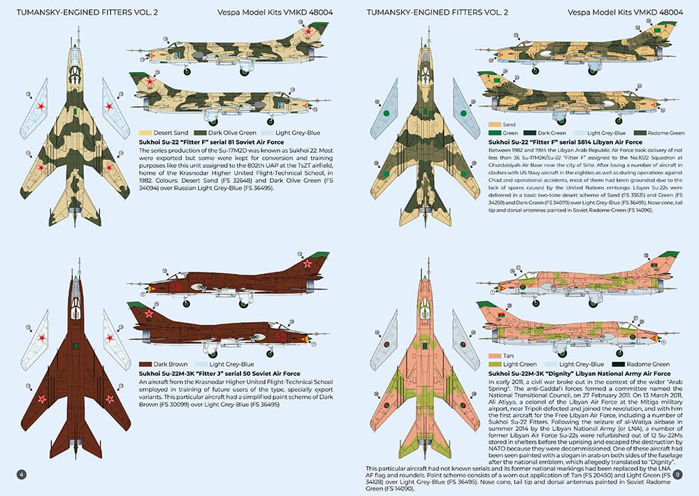 Vespa Наборы Моделей Масштаб Подходящий Тип Двигателя Пластиковая Модель Декаль VMKD48004 1/48 Су-22 [Туманский Том 2] (Самолет)
