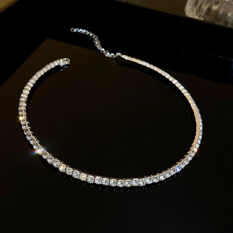 Подвеска-капля в форме сердца, чокер со стразами - Элегантное женское ожерелье