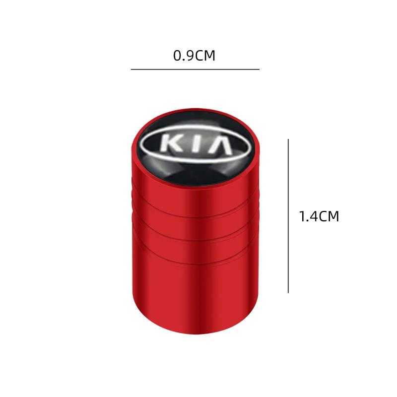 Dustproof Car Wheel Tire Valve Caps 4Pcs Auto Exterior Decor Accessories For KIA Picanto Sportage Rio Ceed Cerato Soul K5 K9AD9