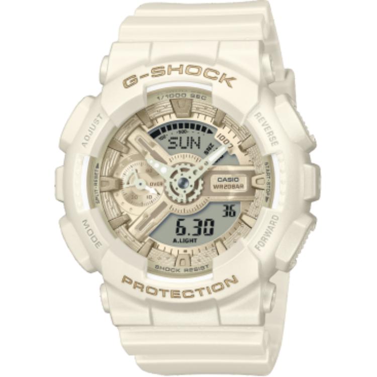 CASIO 200m Waterproof Quartz Movement Watch Unisex Gold Dial GMA-S110ST-7A