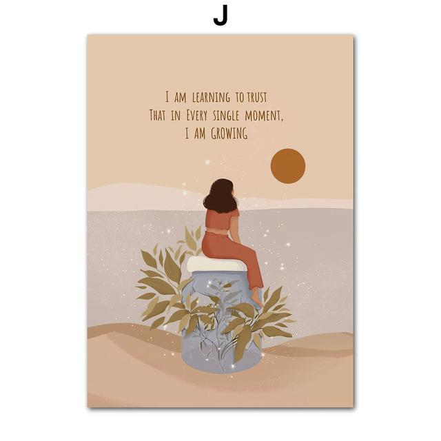 Tropical Girl Book Flower Cheetah Boho Nordic Posters And Prints Wall Art Canvas Painting Wall Pictures For Living Room Decor No Frame