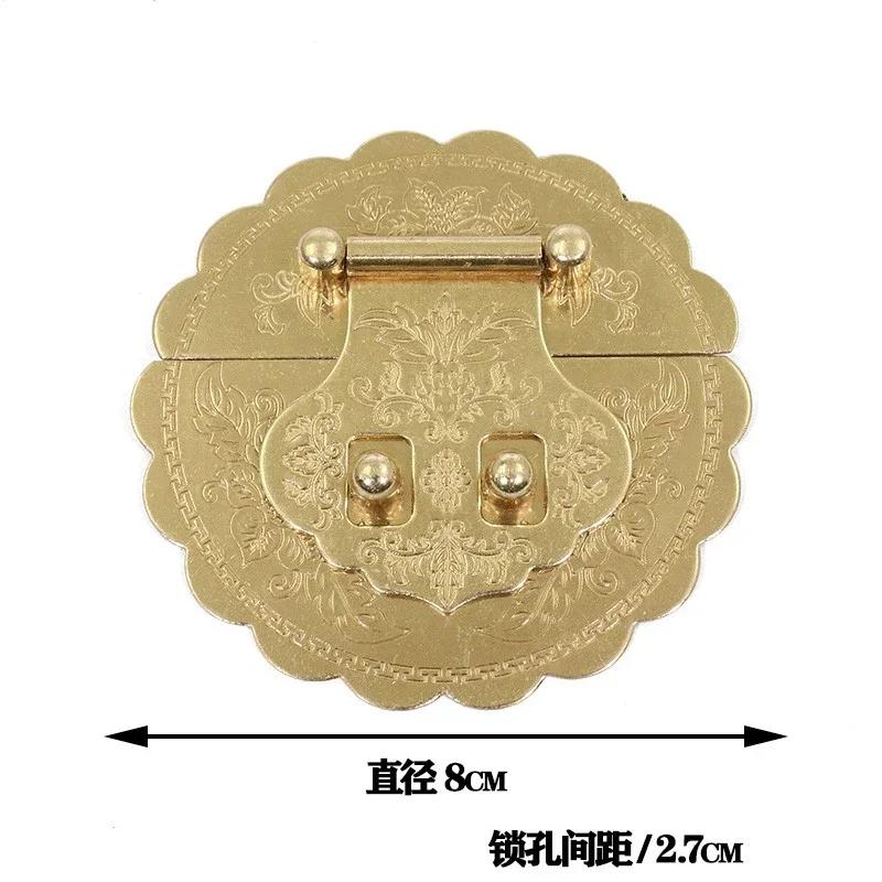 Ретро антикварный латунный замок пряжка шкатулка для мебели пряжка для ювелирных изделий сундук шкатулка из чистой меди пряжка для чемодана клип застежка защелка застежка