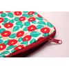 Kyoyu Made in Japan Cotton Pouch Cosmetic Makeup Approx. 21×15cm Camellia L-Shaped Zipper Makeup Tra