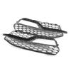 One Pair Replacement For A3 S-Line S3 14-16 Bumper Honeycomb Fog Light Black Grille
