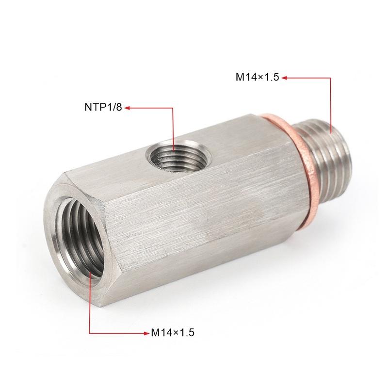 Новый Разъем Датчика Давления Масла с боковыми отверстиями 1/8 NPT Внутренняя Резьба на 1/4NPT 1/8NPT 1/8BSPT M10 M12 M14*1.5 Тройник для линии подачи топлива и манометра