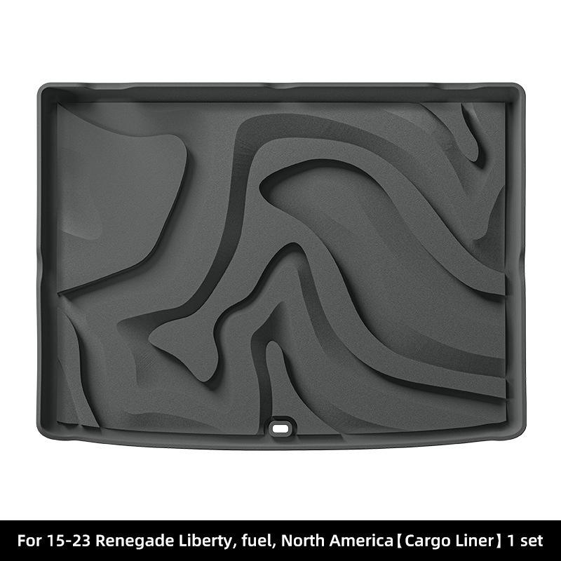 Комплект ковриков в салон и багажник Jeep Renegade из материала TPE (2015-2024 гг.)