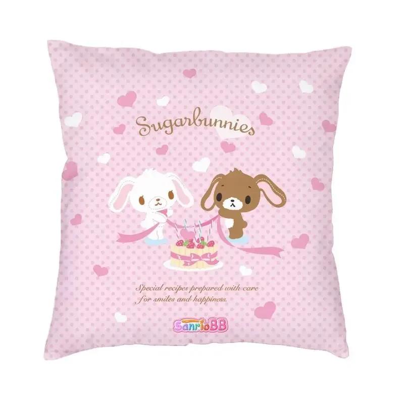 Чехлы для подушек Kawaii Bunny Sugarbunnies, диванные, домашние, декоративные, аниме, мультяшные, квадратные, 45x45