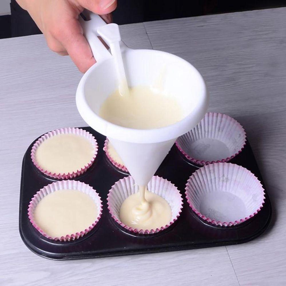 Кухонный DIY Удобная Воронка-Форма для Шоколада, Конфет, Глазури Белая Пищевой Пластик Инструмент для Блинов, Крема Инструменты для Выпечки Тортов