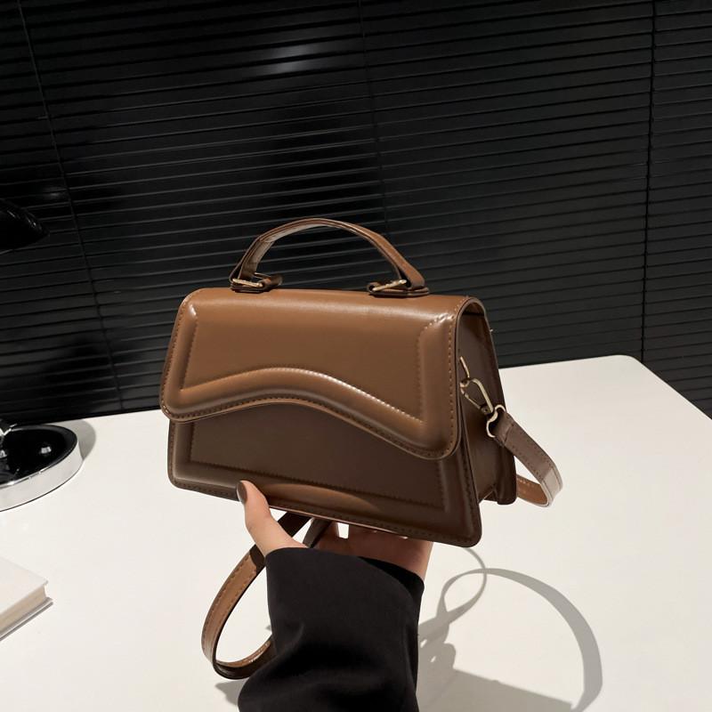 Trendy Minimalist Korean Style Shoulder Crossbody Small Square Bag In Black