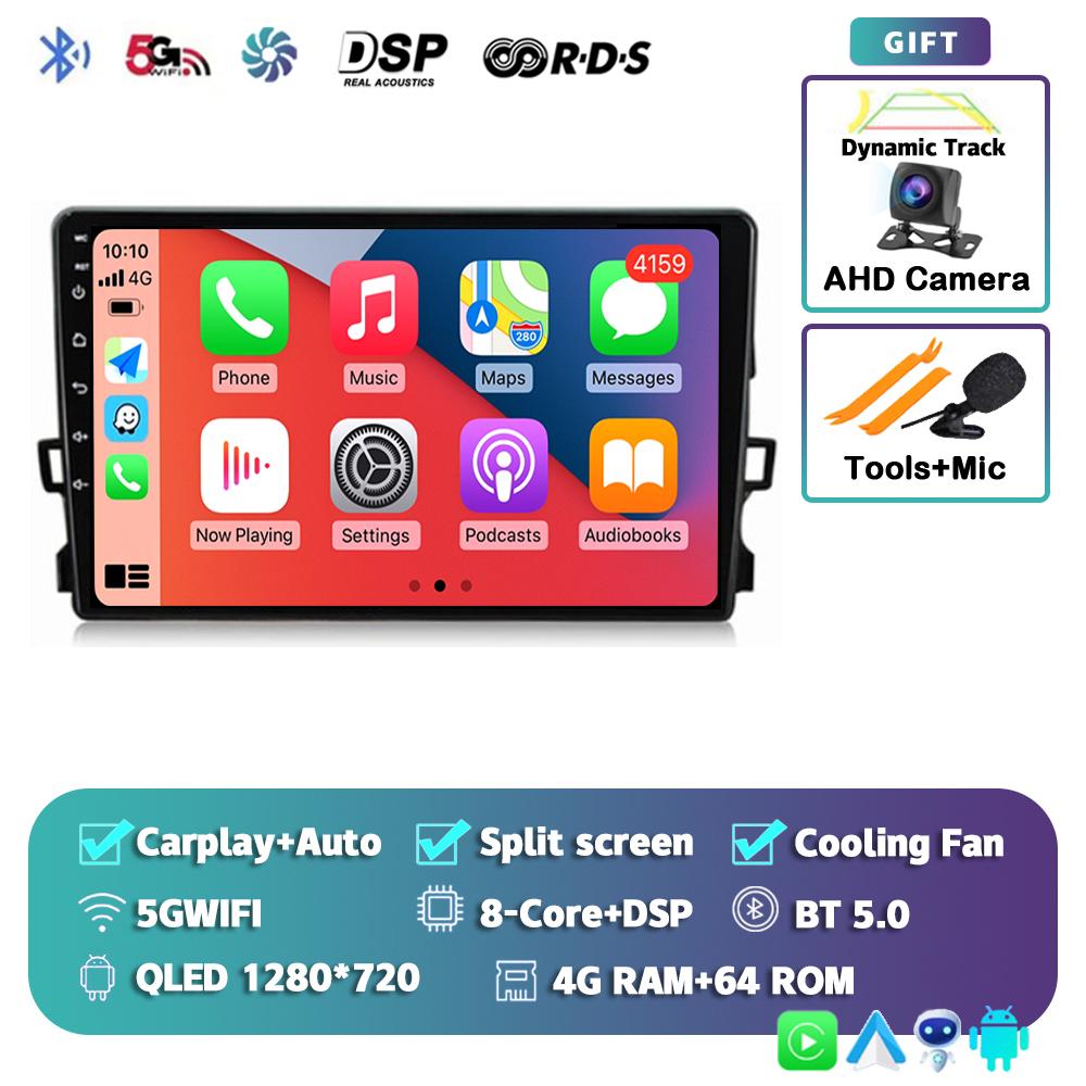 Android 14 Carplay Автомагнитола для Toyota Auris E150 2006-2012 Мультимедийный проигрыватель GPS Навигация Стерео Автомагнитола Стерео 2din