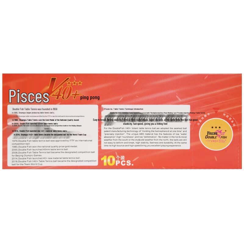 Шарики для настольного тенниса Double Fish 3-Star ABS V40+