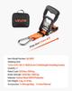Ratchet Straps, 38.1 mm x 1.8 m, Heavy Duty Tie Down Straps with Carabiners, 1100 kg Break Strength, Carry Bag, Tie Down Ratcheting for Moving,