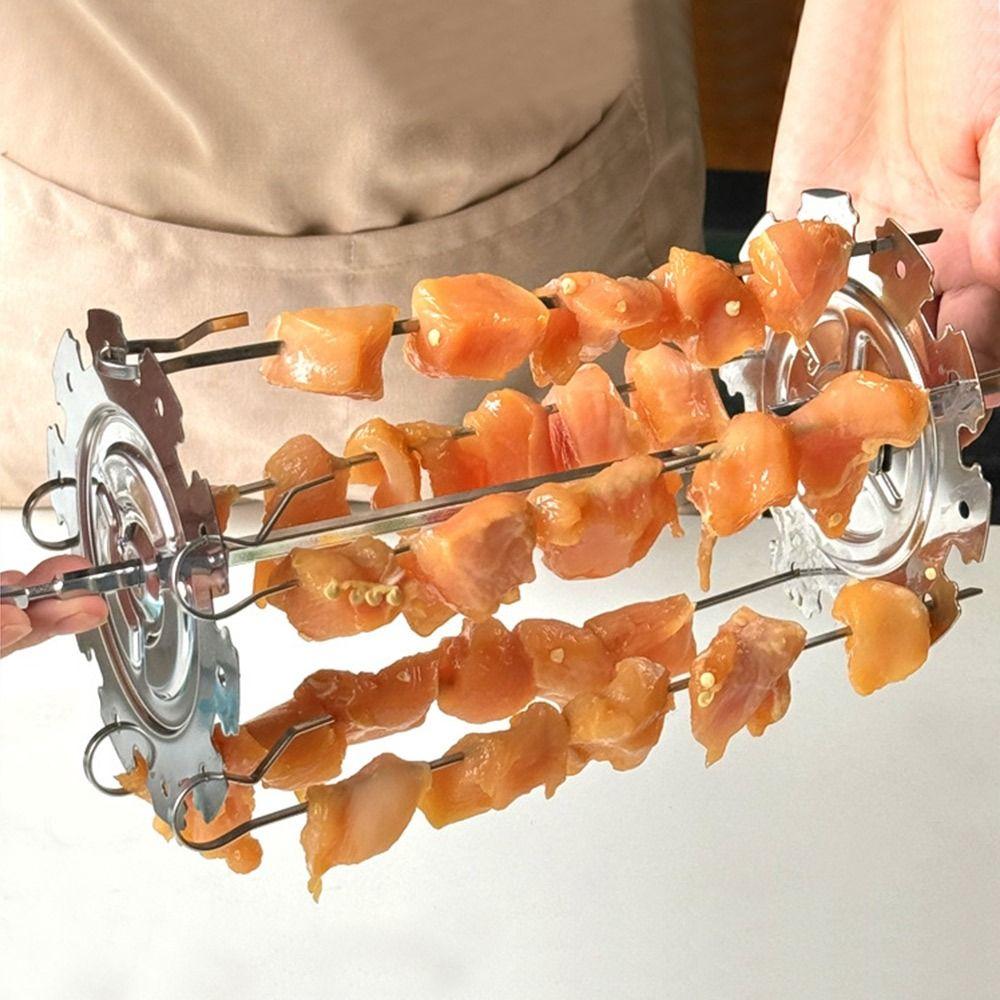 Съемная вращающаяся решетка для барбекю на 10 шампуров для гриля, держатель шампуров для фритюрницы