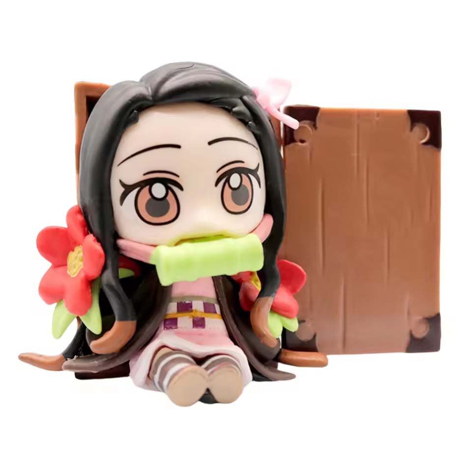 Продано 1-12 шт. Аниме Клинок, рассекающий демонов Модель Танджиро Камадо Незуко мультяшная фигурка ПВХ модель украшение детский Рождество Хэллоуин подарок