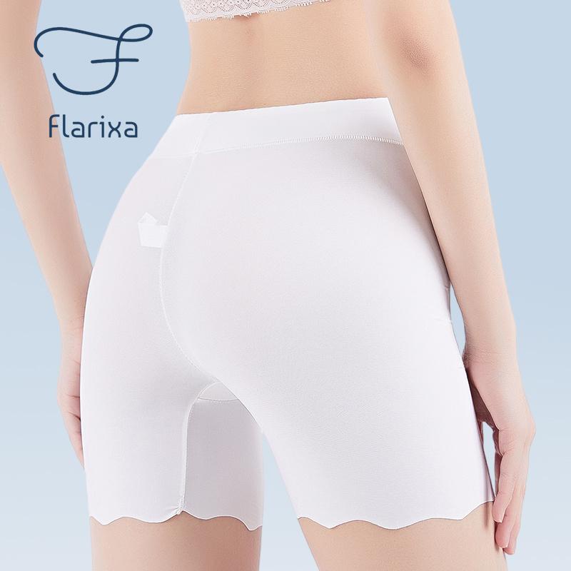 Flarixa Seamless Ice Silk Safety Shorts for Women Plus Size Safety Pants Summer High Waist Shorts Under Skirt Boxer Panties 4XL