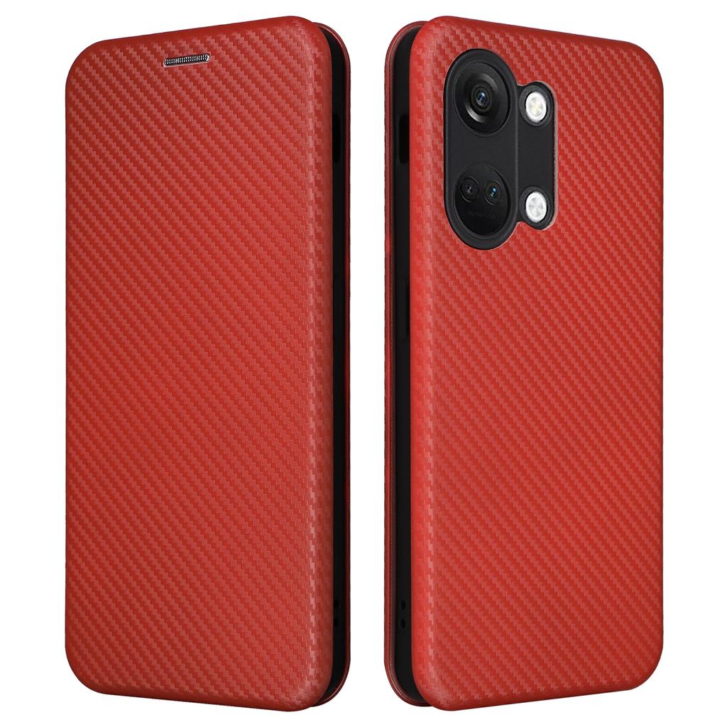 Для OnePlus Nord 3 5G/Ace 2V Кожаный чехол-подставка с текстурой углеродного волокна с держателем для карт, чехол для телефона