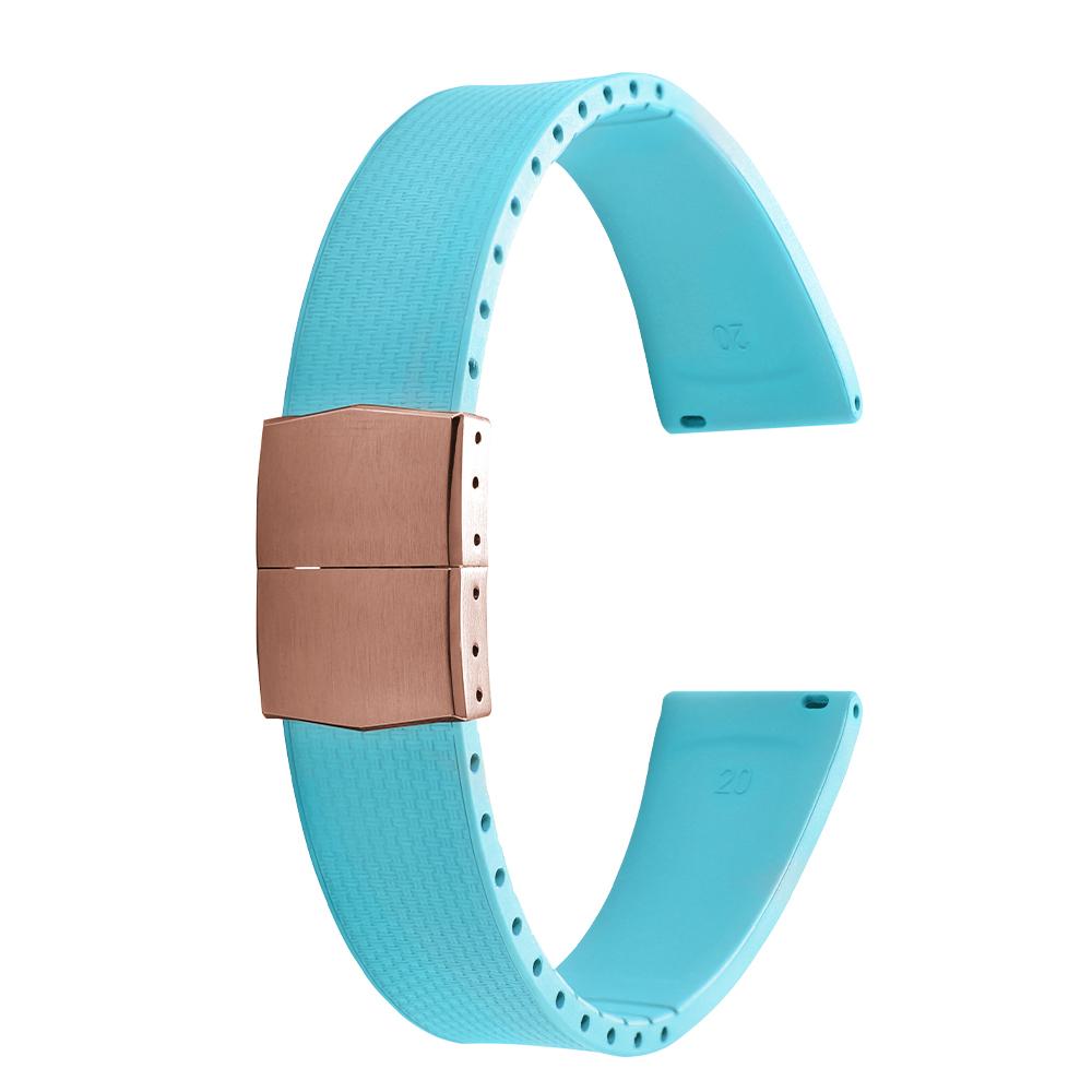 20 мм каучуковые ремешки Delugs CTS Fkm для часов с застежкой-бабочкой 4 цветов Уникальная текстура Быстросъемный ремешок для часов для брендовых часов