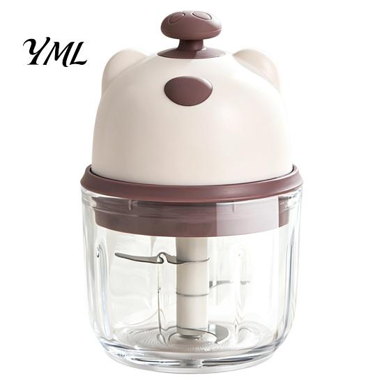 Handy Food Processor for Kitchen Electric Garlic Masher, Portable Wireless Chopper with Stainless Steel Blades, Rechargeable Mini Vegetable