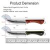 Stainless Steel Hand Fruit Knife Forged Color Wood Thickened Mongolian Mutton Beef Knife Portable High Hardness Sharp Hand Knife with Cover