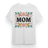 Women's Oversized T-shirt With Mother's Day Theme Print White 100% Cotton Tee