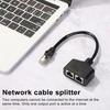 Разветвитель Ethernet-кабеля RJ45 Высокоскоростной Простая установка Широкая совместимость Сетевой адаптер Удлинитель интернет-порта