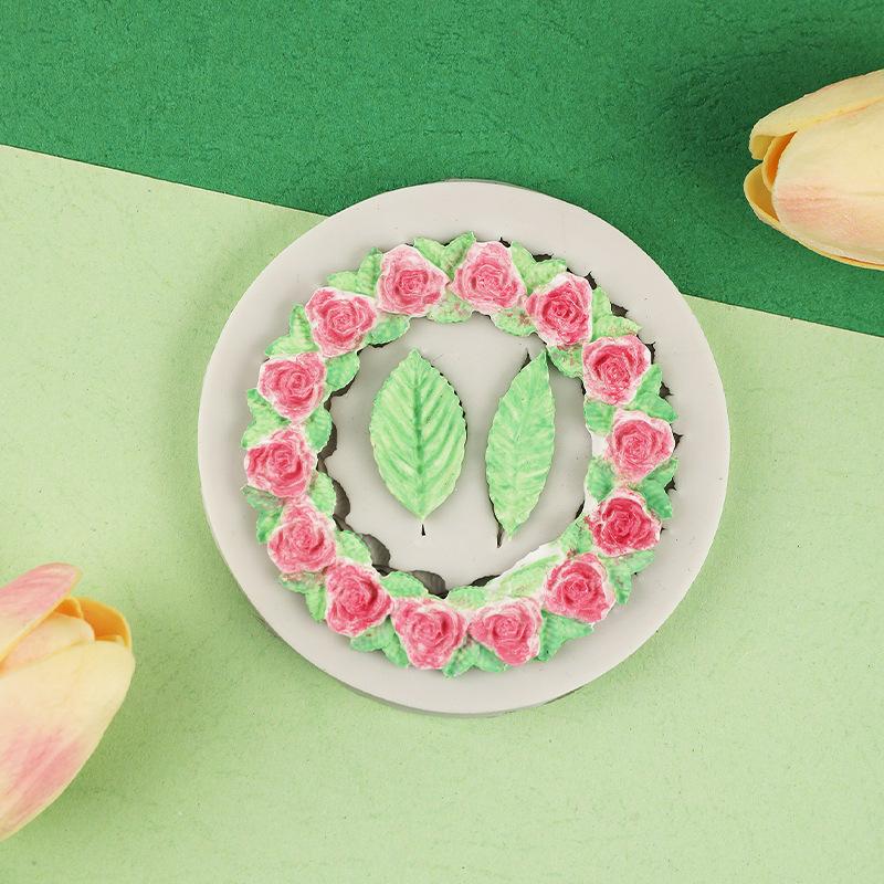WTEMPO 1 шт., однотонные простые домашние инструменты для выпечки, креативные розы, бордюры, листья, силиконовая форма, сделай сам, помадка для торта, шоколад, мягкая форма для клея, форма для творчества