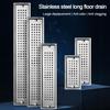 Нержавеющая сталь Душевой слив для пола Прямоугольная форма Линейный слив для пола Полезный фильтр для слива