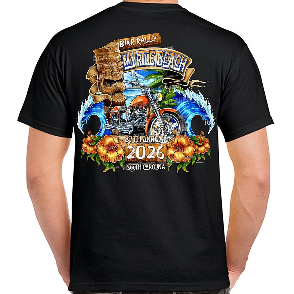 T-Shirt 2026 Myrtle Beach Bike Rally Tiki Beach No Harley