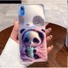 Чехол для Vivo Y91C / Y1S / Vivo 2015 / 1820 Роскошный Милый Кролик с Сердечком Смешной Рисунок Ультратонкий Тонкий Прозрачный Мягкий Чехол для Телефона