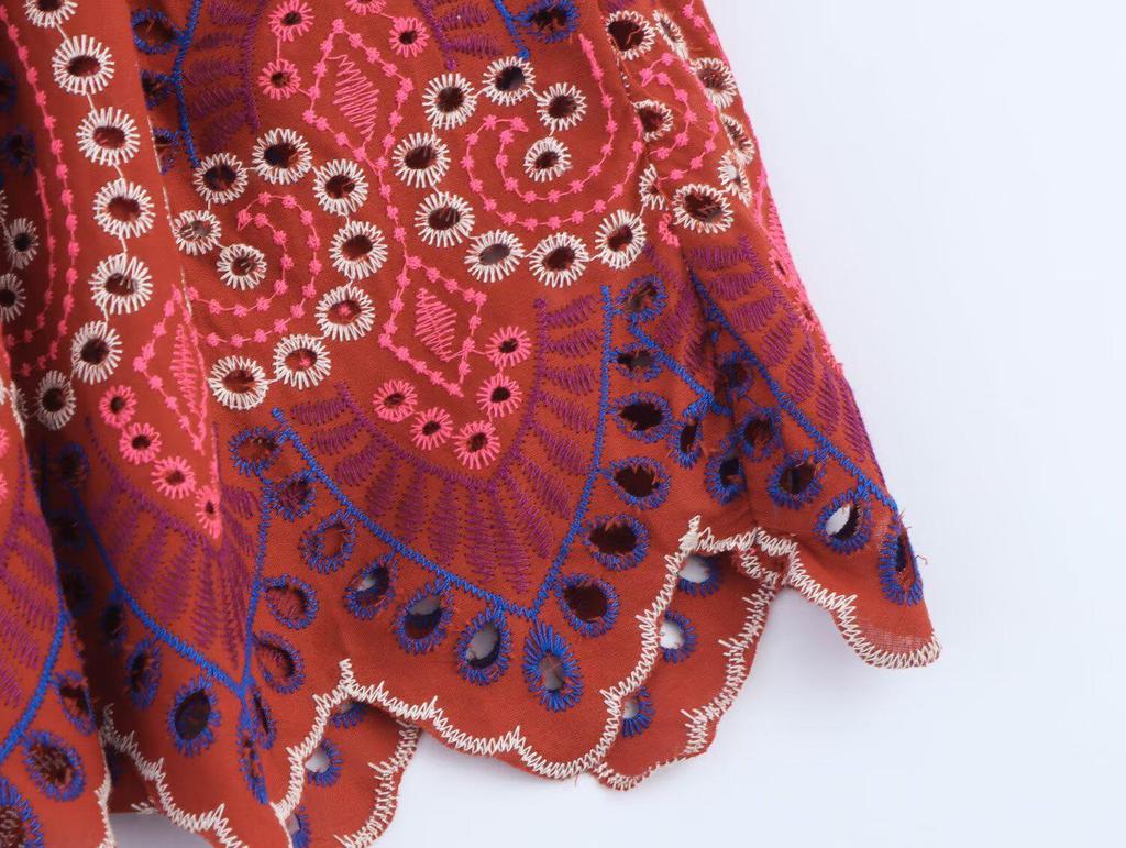 Женский вышитый ажурный топ в европейском и американском стиле, весна 2026, 4686