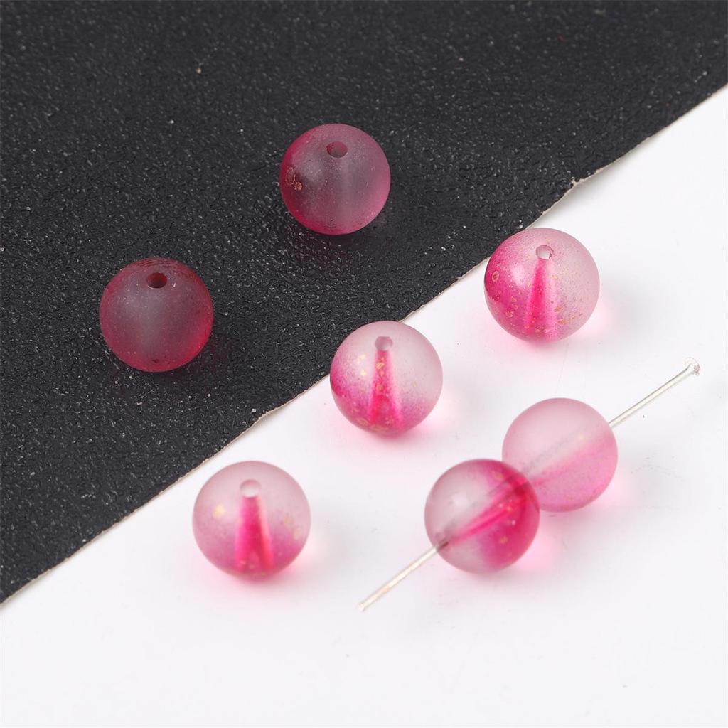 Аксессуары для украшений своими руками: 50 матовых стеклянных бусин с золотым порошком для ожерелий, браслетов, сережек