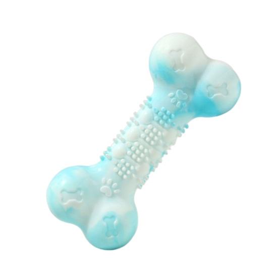 Собачья резиновая жевательная игрушка, милая форма животного, игрушка для прорезывания зубов щенка, пищащий жевательный мяч для собаки с текстурированной поверхностью для здоровья зубов, интерактивная тренировка, тревога