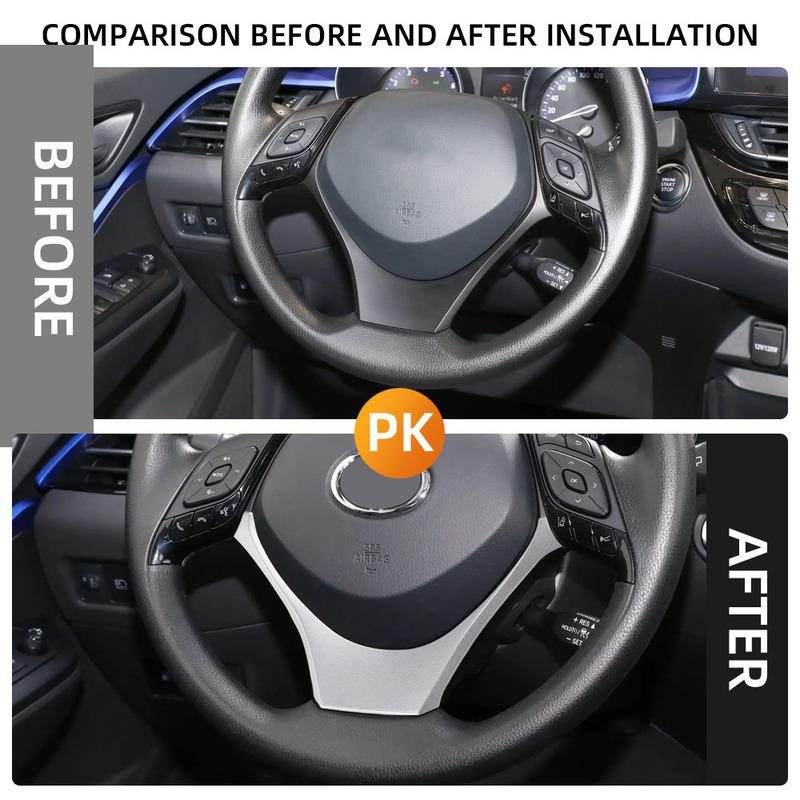 Car Steering Wheel Trim Cover Sticker for Toyota C-HR CHR 2016 - 2022 Steering Wheel Molding Car Styling Accessories