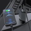 Автомобильное быстрое зарядное устройство 100 Вт PD+USB Type C с 2 выдвижными кабелями Зарядное устройство для телефона в автомобиль Вольтметр Адаптер питания 4 в 1 для iPhone iPad
