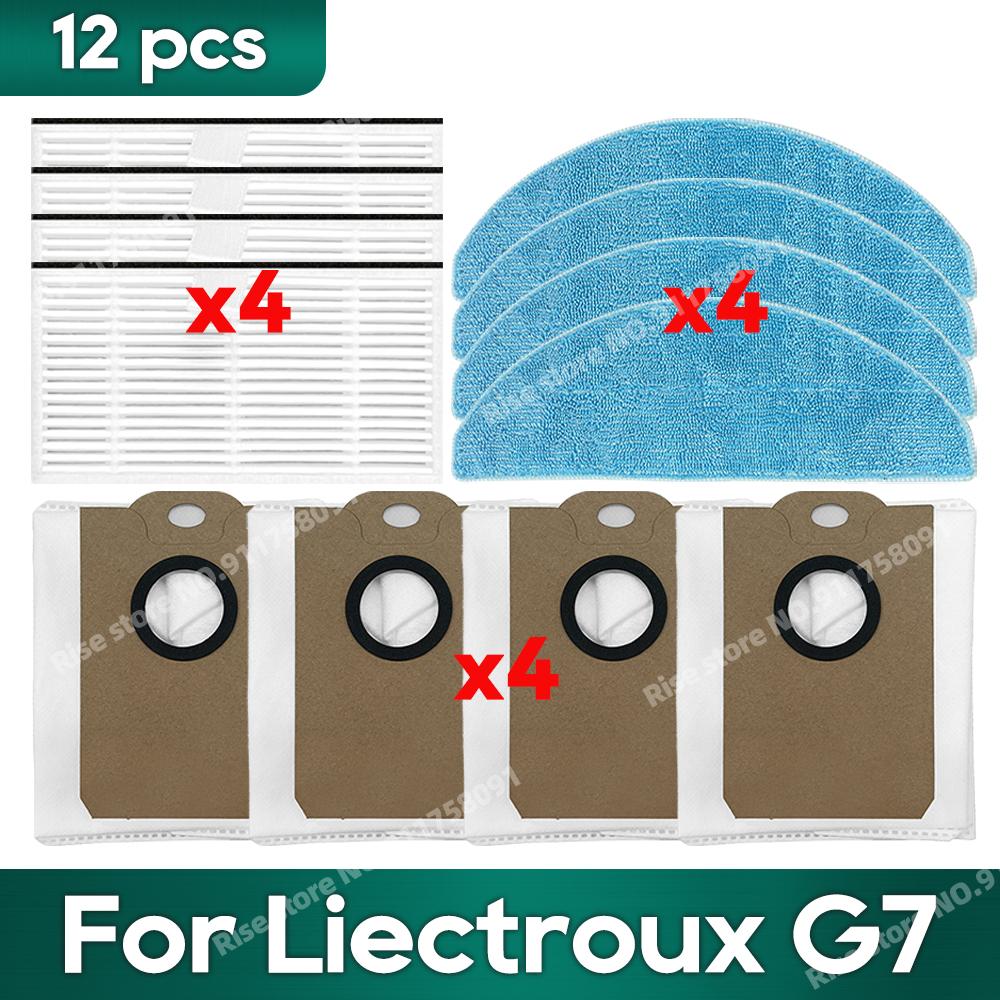 Аксессуары, совместимые для пылесоса LIECTROUX G7, Hepa-фильтр, пылесборник, запасные части, салфетка для швабры