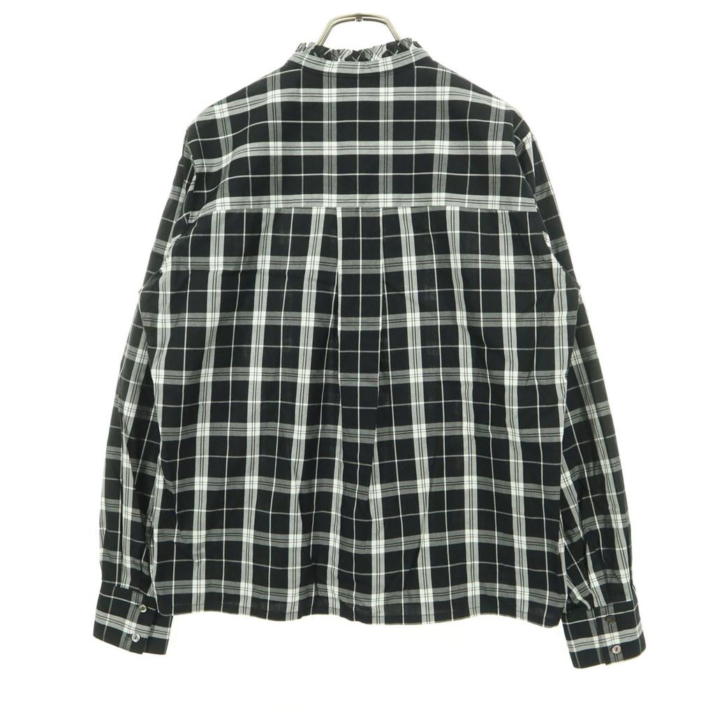MIDIUMISOLID made in Japan Check Pattern Long sleeve blouse Black series Women Used