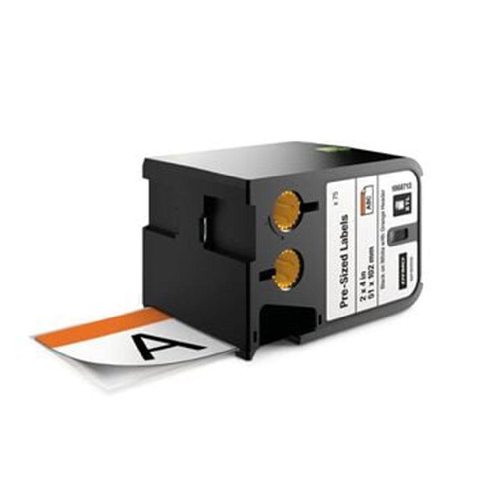 Лента Dymo XTL Orange PreSize, черная на белой этикетке (51х102мм)