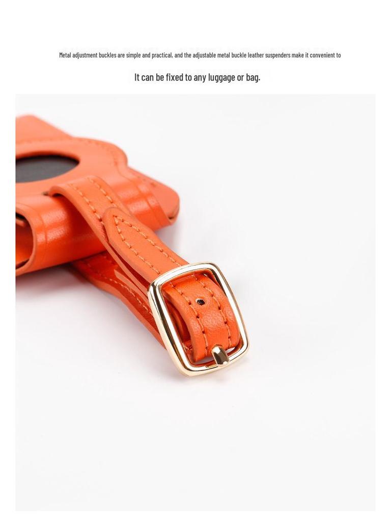 Бирка для багажа из натуральной кожи и трекер Apple AirTag: Идентифицируйте сумки со стилем