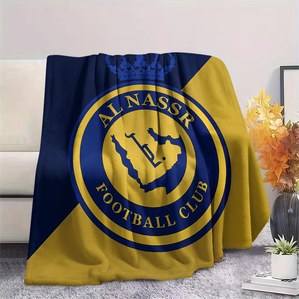 Al Nassr FC Print Flannel Blanket, High quality Comfortable for All Seasons, Home Decor, Warmth and Comfort
