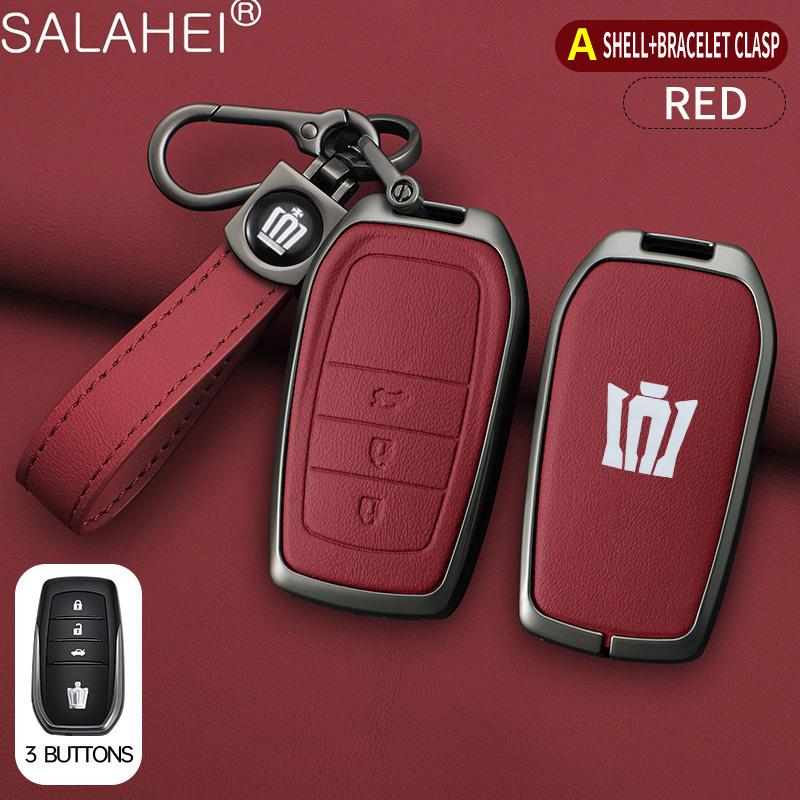 Zinc Alloy Car Key Case Cover Shell Holder For Toyota Corolla Prius RAV4 Crown Hilux Fortuner Camry Land Cruiser Prado CHR Altis