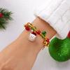 Simple Christmas Santa Claus Snowflake Gingerbread Man Bracelet for Women Crystal Charming Party Gift Daily Festival Jewelry