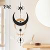 Creative Gifts for Home Makeover Bohemian Star And Moon Wall Stickers, Waterproof PVC Decals, Geometric Art Mural, Durable Balcony Glass Stickers Peel