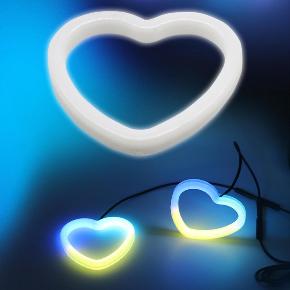 Автомобильные ангельские глазки RGB LED Love Light 12V светодиодные фары DRL для мотоцикла с янтарным ангельским сердечком S M6X8