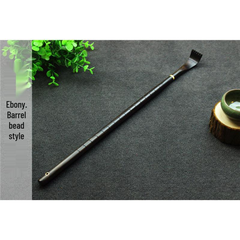 Скребок для спины из черного дерева с нержавеющей сталью - Облегчение зуда всего тела