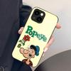 P-Popeyes Моряк Чехол для Телефона Для IPhone 17 Air 16 E Pro Max 15 14 13 Mini 12 Pro 11 Max Plus Черная Стеклянная Крышка