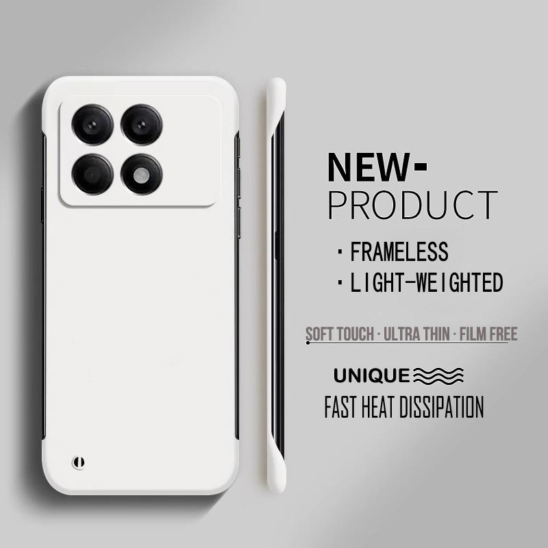 Матовый тонкий безрамочный чистый цветной чехол для ПК-телефона XIAOMI Poco X6 F6 F5 Pro F4 F3 защитный чехол на четыре угла